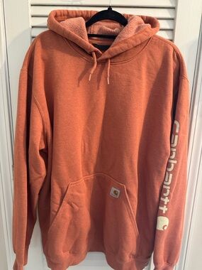 Carhartt Men's Orange Pullover Hoodie
